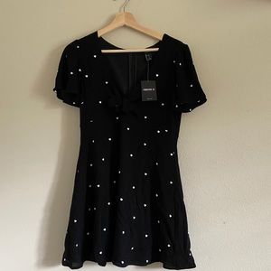 Forever 21 black dress with hearts